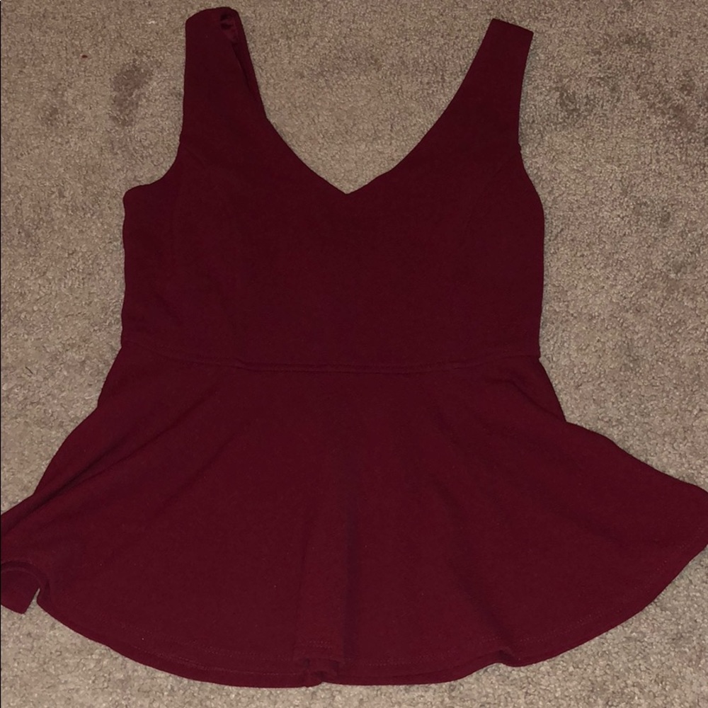 Forever 21 red peplum shirt